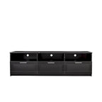 Meuble TV 70,87 po avec 3 espaces de rangement et 3 tiroirs