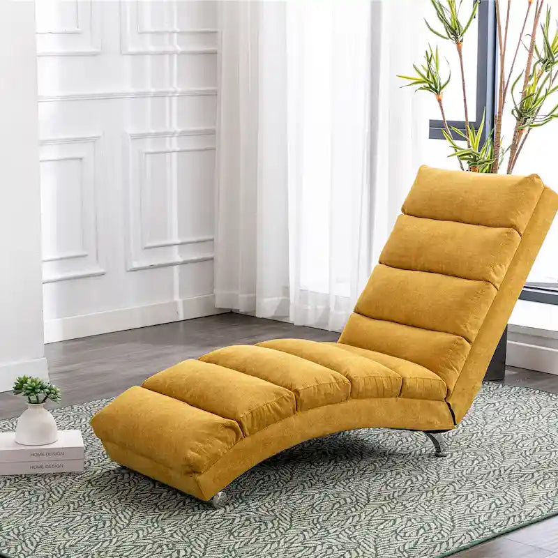 Chaise longue de massage intérieure en lin