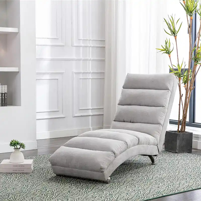 Chaise longue de massage intérieure en lin