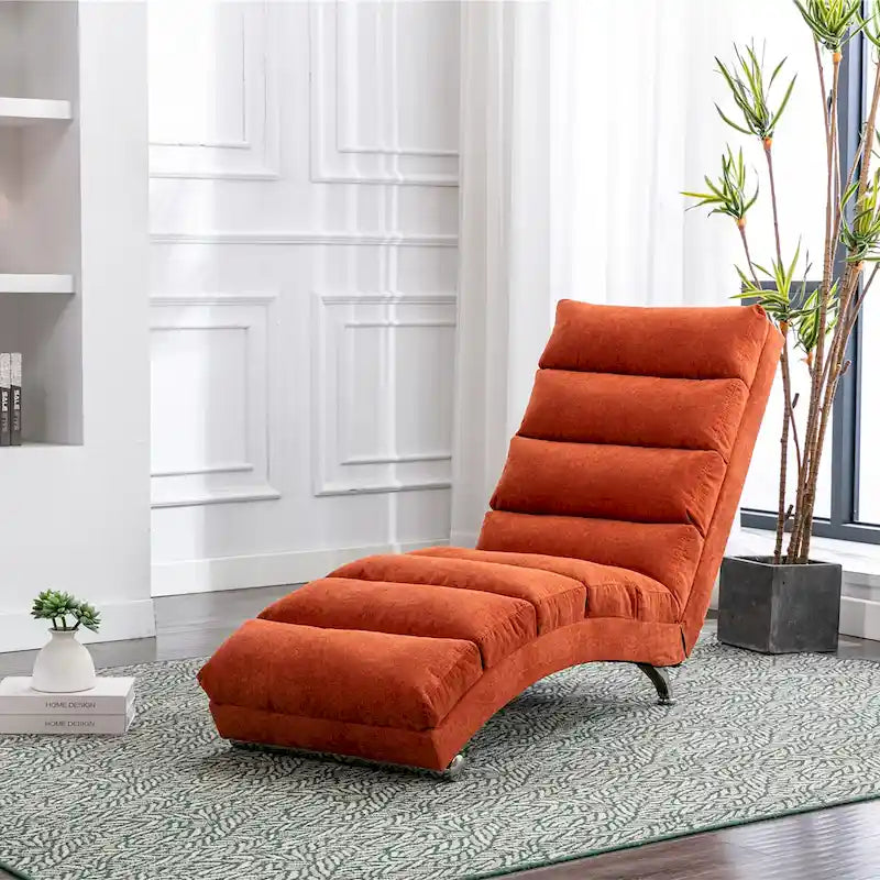 Chaise longue de massage intérieure en lin