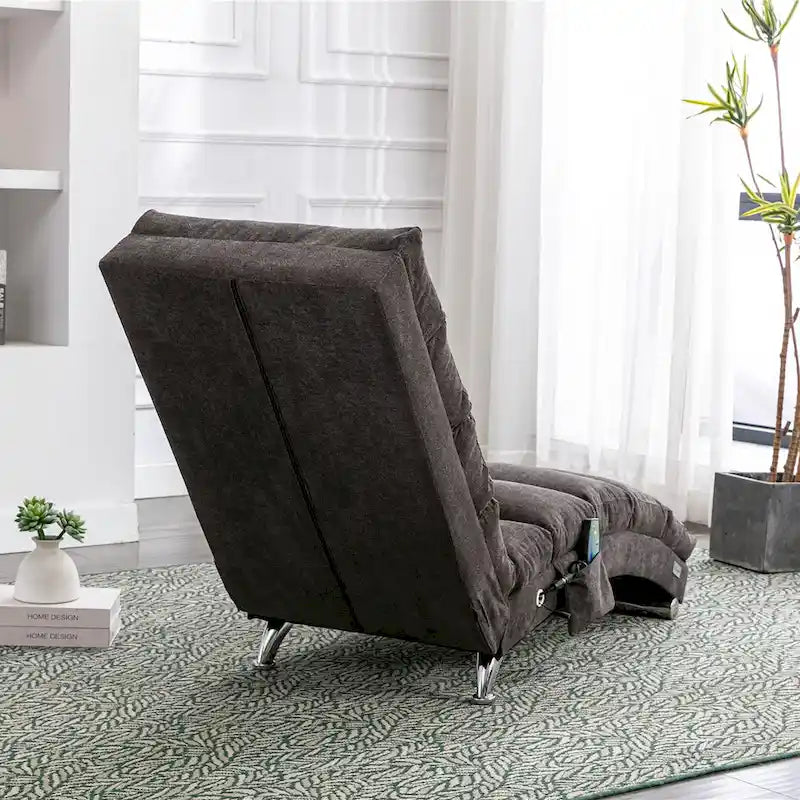 Chaise longue de massage intérieure en lin