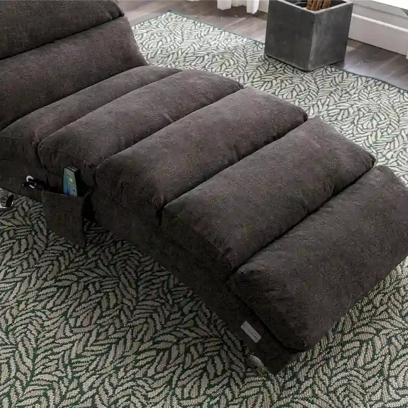 Chaise longue de massage intérieure en lin