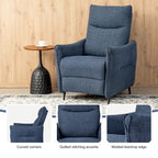 Lot de 2 fauteuils inclinables en tissu à dossier poussoir, dossier segmenté ergonomique de 41 po de haut, salon