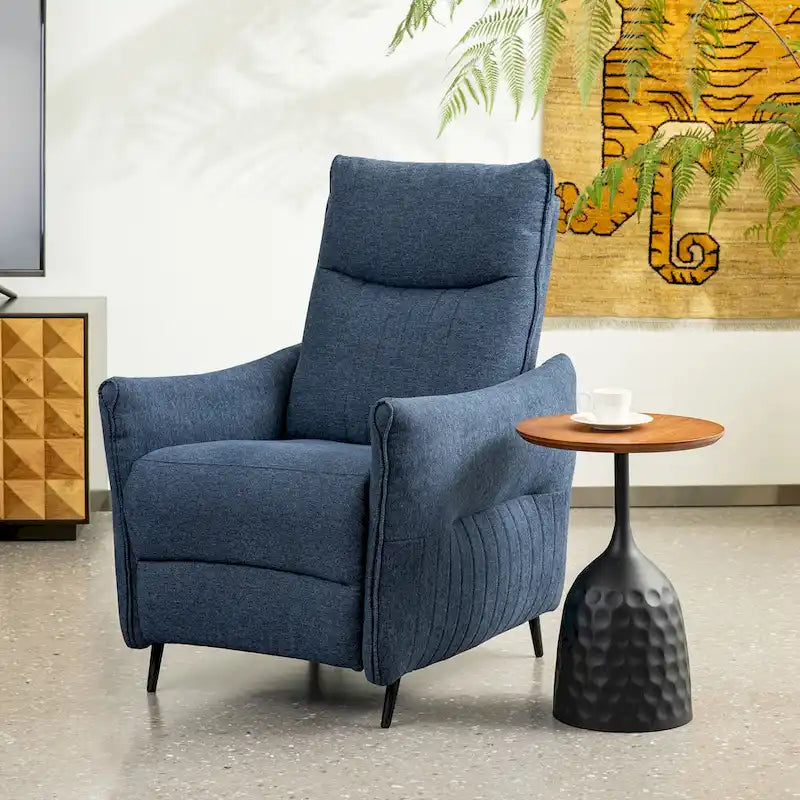 Lot de 2 fauteuils inclinables en tissu à dossier poussoir, dossier segmenté ergonomique de 41 po de haut, salon