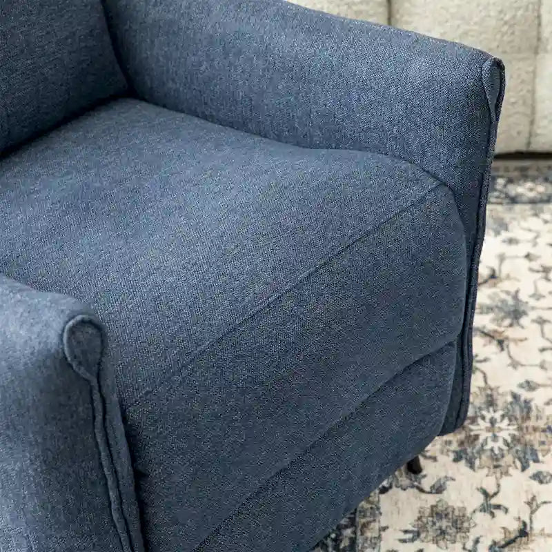 Lot de 2 fauteuils inclinables en tissu à dossier poussoir, dossier segmenté ergonomique de 41 po de haut, salon