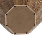 Table basse octogonale en bois d'hévéa de 31,5 pouces pour salon, chambre à coucher