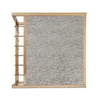 Ensemble de tables basses gigognes or champagne, plateau miroir texturé, style glamour pour salon