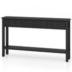 Console Rétro 60 Pouces avec 4 Tiroirs, Table d'Entrée, Style Vintage