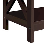 Table console à 3 niveaux en bois avec prise de courant, table d'appoint de canapé pour salon et entrée