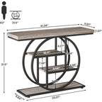 Console industrielle à 4 niveaux avec base ronde