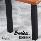 Pieds de table industriels en acier noir mat - Lot de 4, pieds de meubles modernes à faire soi-même pour bureau et table