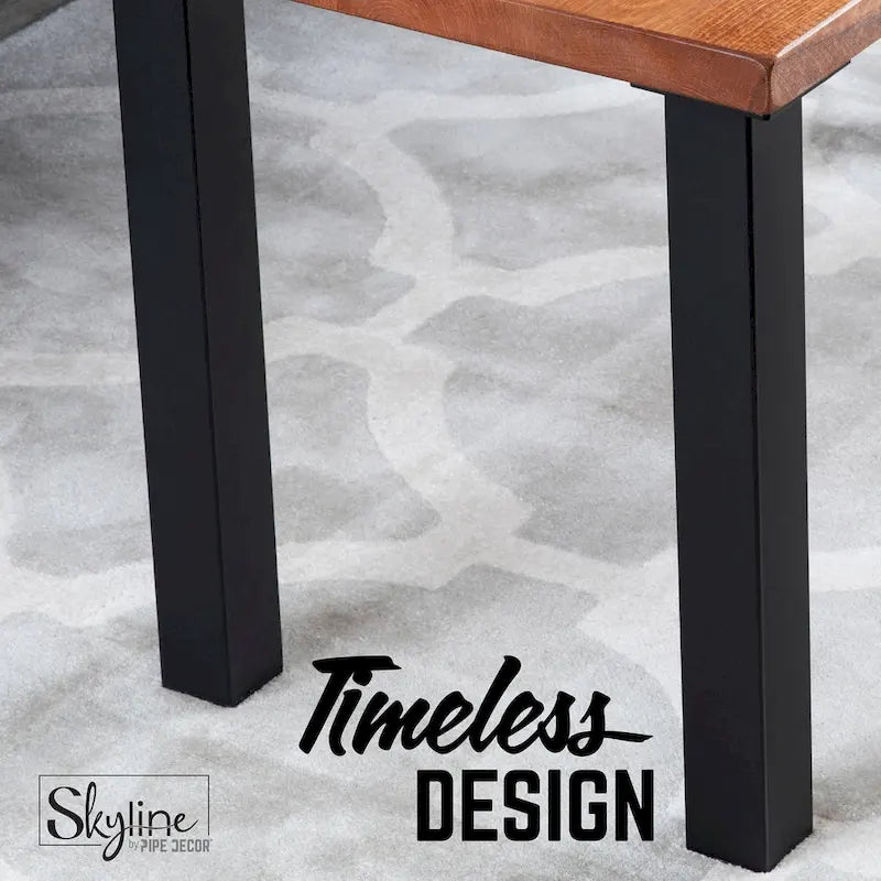 Pieds de table industriels en acier noir mat - Lot de 4, pieds de meubles modernes à faire soi-même pour bureau et table