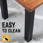 Pieds de table industriels en acier noir mat - Lot de 4, pieds de meubles modernes à faire soi-même pour bureau et table