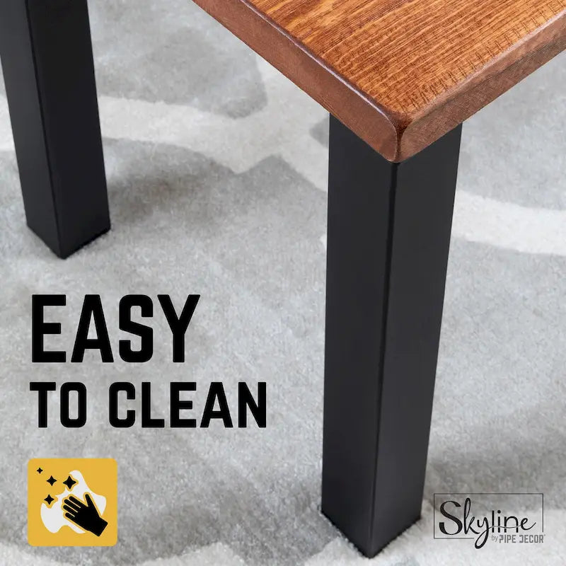 Pieds de table industriels en acier noir mat - Lot de 4, pieds de meubles modernes à faire soi-même pour bureau et table