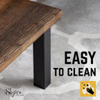 Pieds de table industriels en acier noir mat - Lot de 4, pieds de meubles modernes à faire soi-même pour bureau et table