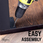 Pieds de table industriels en acier noir mat - Lot de 4, pieds de meubles modernes à faire soi-même pour bureau et table