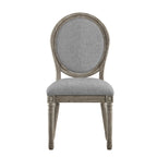 Lot de 2 chaises de salle à manger rondes en lin et bois, style bohème naturel, chaise de salle à manger