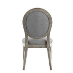 Lot de 2 chaises de salle à manger rondes en lin et bois, style bohème naturel, chaise de salle à manger