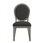 Lot de 2 chaises de salle à manger rondes en lin et bois, style bohème naturel, chaise de salle à manger