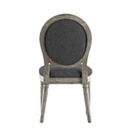 Lot de 2 chaises de salle à manger rondes en lin et bois, style bohème naturel, chaise de salle à manger
