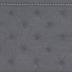 Lit plateforme capitonné à tête de lit arquée