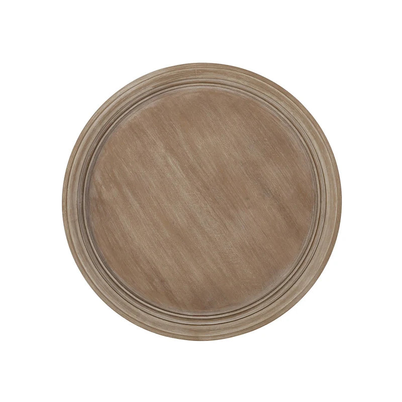 Table d'appoint ronde de style campagnard français, en bois et métal, style vintage pour salon
