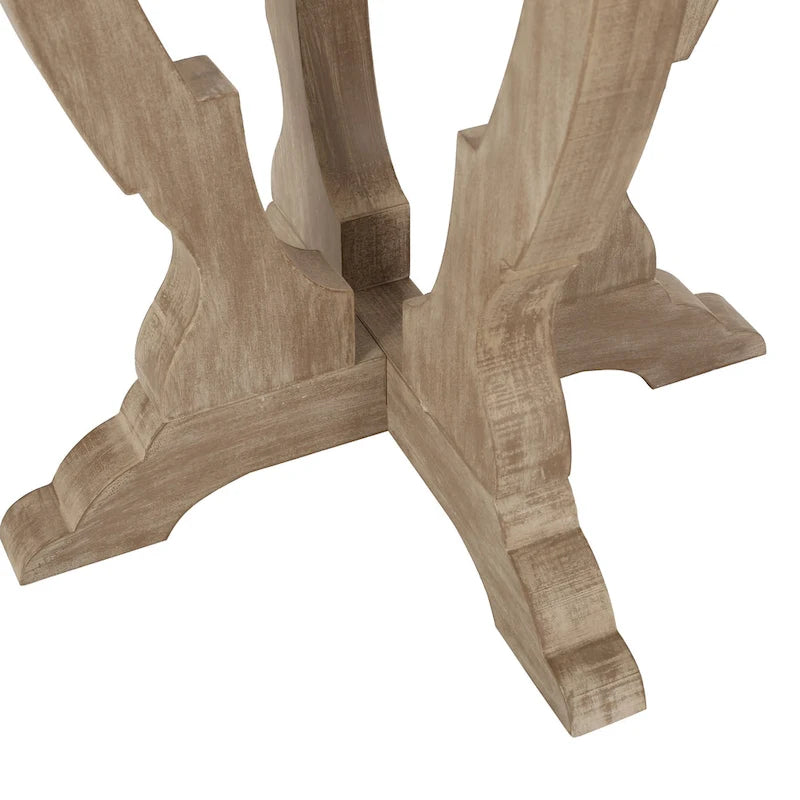 Table d'appoint ronde de style campagnard français, en bois et métal, style vintage pour salon
