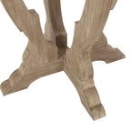 Table d'appoint ronde de style campagnard français, en bois et métal, style vintage pour salon