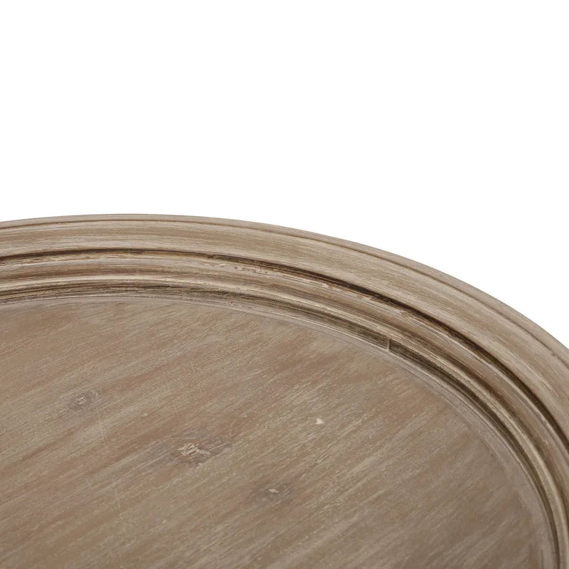 Table d'appoint ronde de style campagnard français, en bois et métal, style vintage pour salon