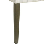 Lot de 2 chaises de salle à manger classiques Parsons, revêtement en tissu rayé gris tourterelle, pieds en bois massif