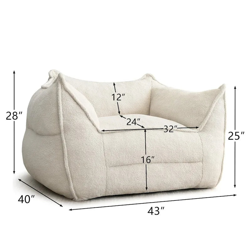 Un pouf individuel dans le salon