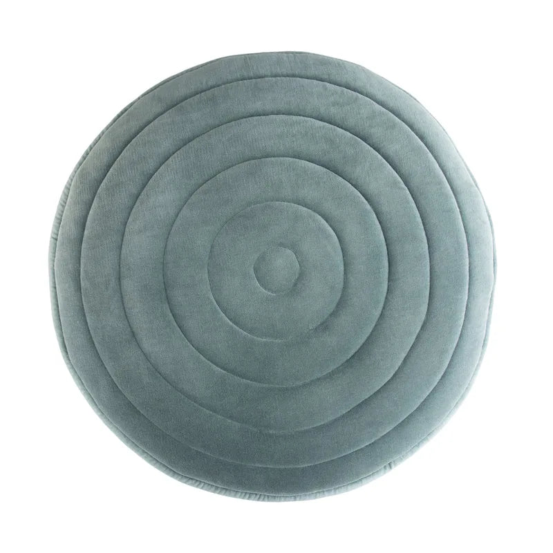 Pouf rond bohème en velours, repose-pieds de sol pour salon et chambre