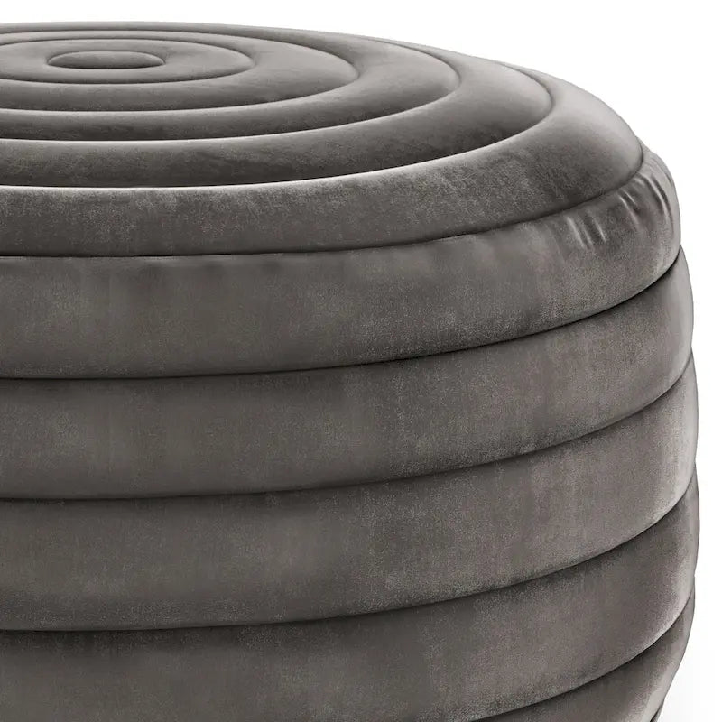 Pouf rond bohème en velours, repose-pieds de sol pour salon et chambre