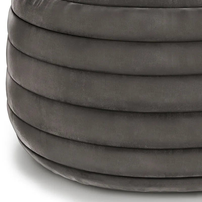 Pouf rond bohème en velours, repose-pieds de sol pour salon et chambre