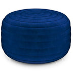 Pouf rond bohème en velours, repose-pieds de sol pour salon et chambre