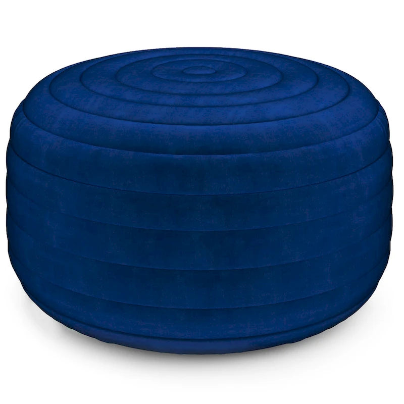 Pouf rond bohème en velours, repose-pieds de sol pour salon et chambre