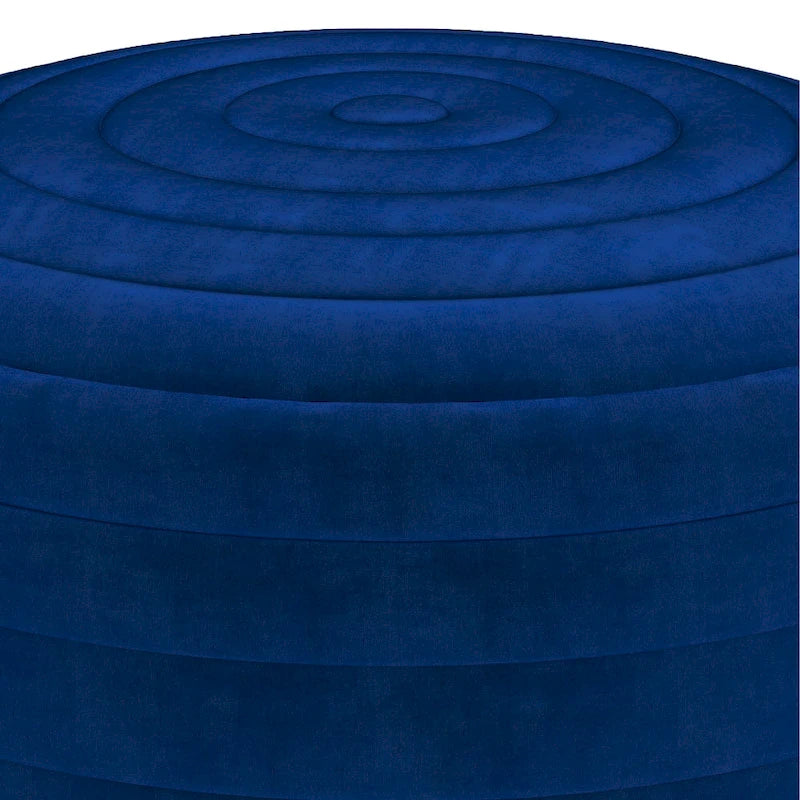 Pouf rond bohème en velours, repose-pieds de sol pour salon et chambre