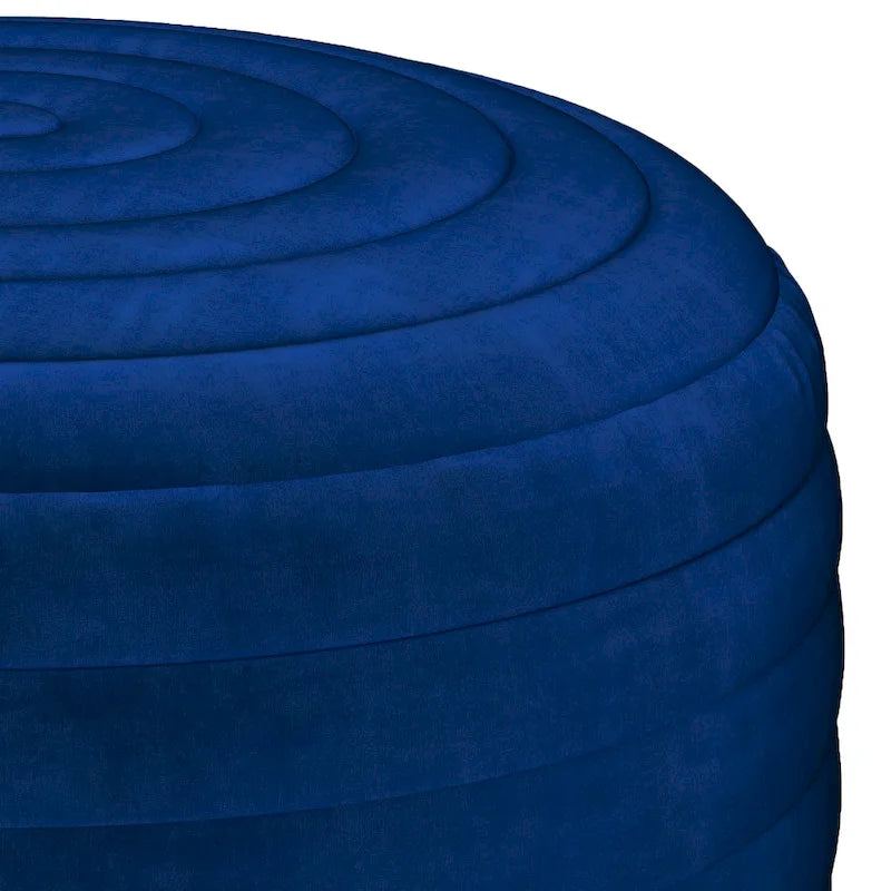 Pouf rond bohème en velours, repose-pieds de sol pour salon et chambre