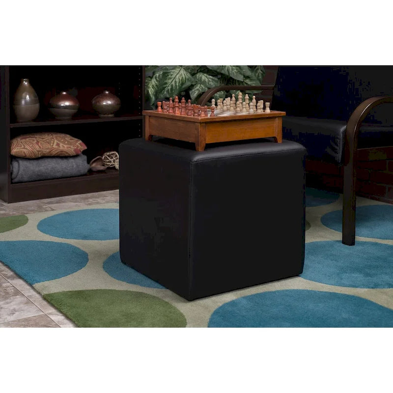 Poufs et repose-pieds carrés de 38 cm, rembourrés, pour le salon