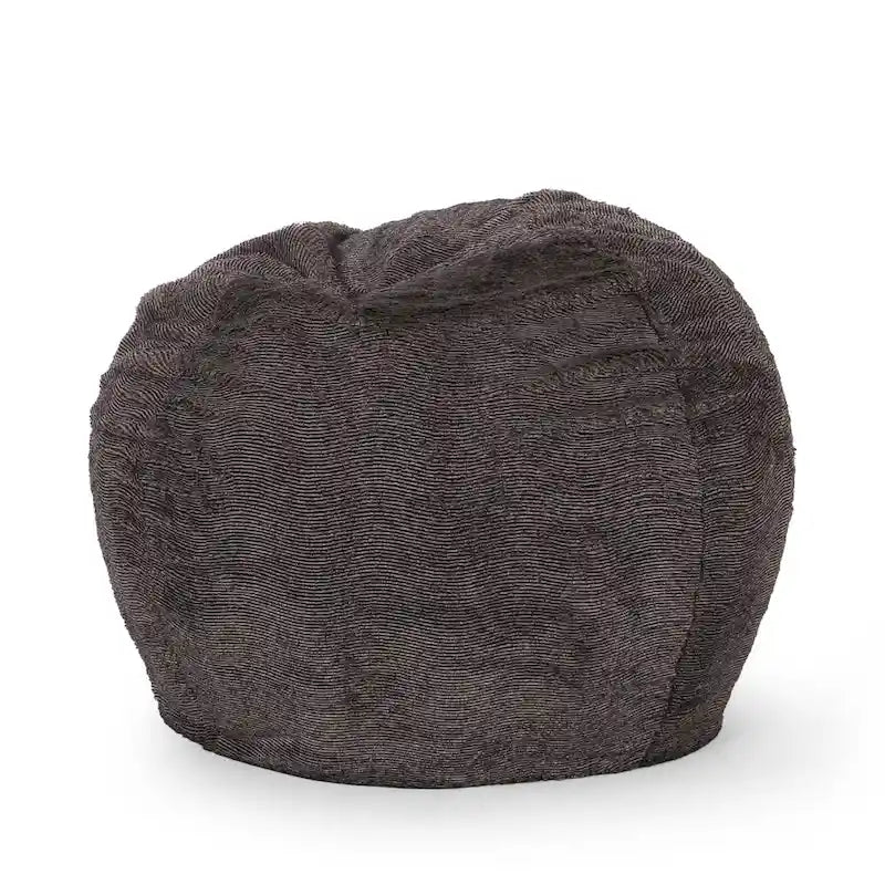 Pouf géant en fausse fourrure Modern Glam, style hiver, siège de salon surdimensionné pour le salon