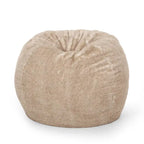 Pouf géant en fausse fourrure Modern Glam, style hiver, siège de salon surdimensionné pour le salon