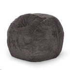 Pouf géant en fausse fourrure Modern Glam, style hiver, siège de salon surdimensionné pour le salon