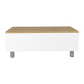Table basse relevable avec rangement dissimulé et 4 pieds, table de salon moderne