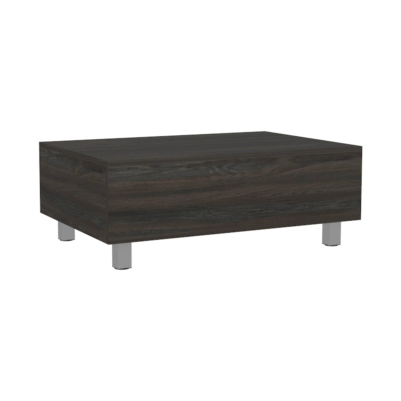 Table basse relevable avec rangement dissimulé et 4 pieds, table de salon moderne