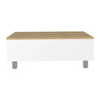 Table basse relevable avec rangement dissimulé et 4 pieds, table de salon moderne