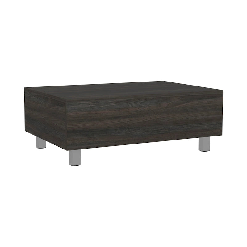 Table basse relevable avec rangement dissimulé et 4 pieds, table de salon moderne
