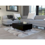 Table basse relevable avec rangement dissimulé et 4 pieds, table de salon moderne
