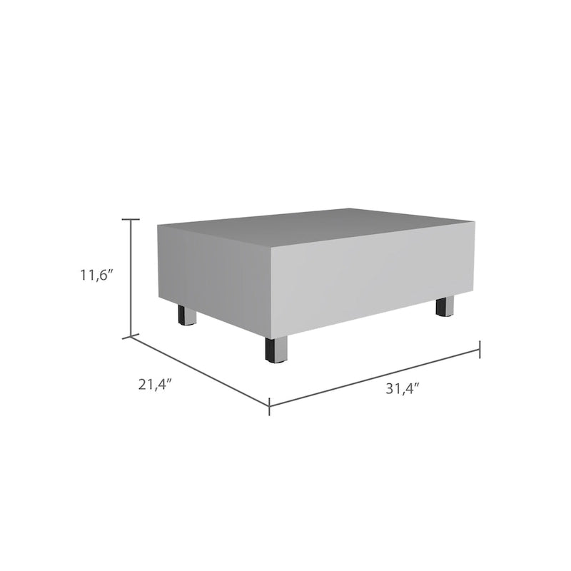 Table basse relevable avec rangement dissimulé et 4 pieds, table de salon moderne