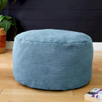 Grand pouf rond en velours côtelé pour l'intérieur, Coussin de sol surdimensionné pour le salon