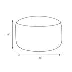 Grand pouf rond en velours côtelé pour l'intérieur, Coussin de sol surdimensionné pour le salon